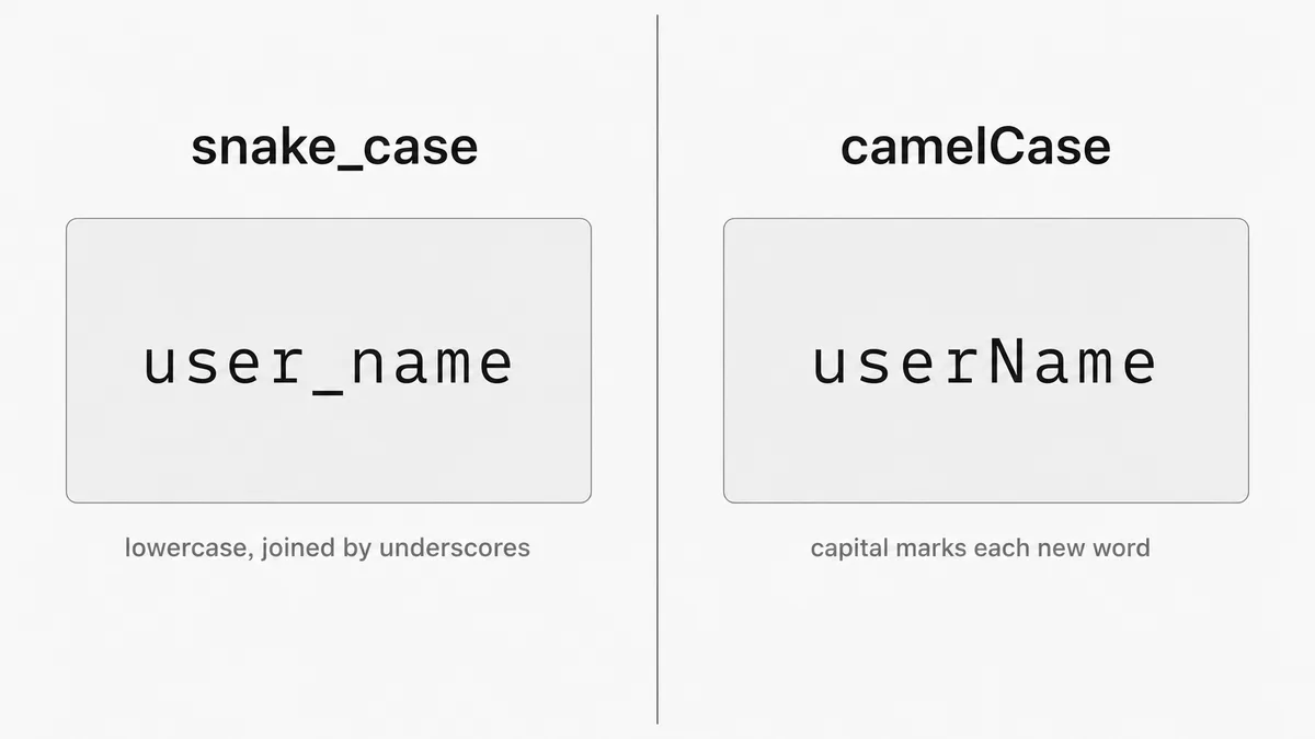 snake_case vs camelCase: When to Use Each